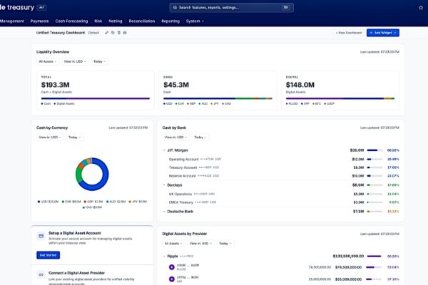 Ripple Treasury Adds Native Digital Asset Accounts for Enterprises